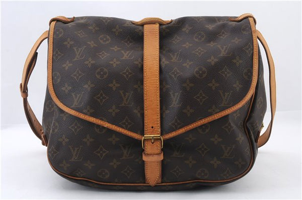 Auth LOUIS VUITTON Monogram Saumur 35 Shoulder Cross Body Bag M42254 LV 7828C