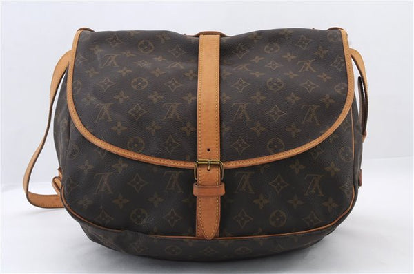 Auth LOUIS VUITTON Monogram Saumur 35 Shoulder Cross Body Bag M42254 LV 7828C