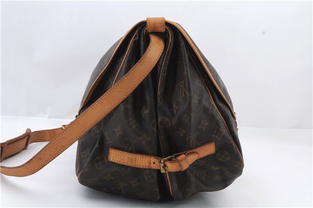 Auth LOUIS VUITTON Monogram Saumur 35 Shoulder Cross Body Bag M42254 LV 7828C