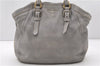 Authentic PRADA Leather 2Way Hand Shoulder Bag Purse Gray 7829C