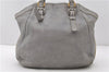 Authentic PRADA Leather 2Way Hand Shoulder Bag Purse Gray 7829C