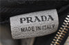 Authentic PRADA Leather 2Way Hand Shoulder Bag Purse Gray 7829C