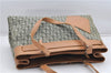 Authentic Christian Dior Trotter Shoulder Hand Bag Canvas Leather Green 7831F