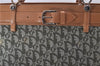 Authentic Christian Dior Trotter Shoulder Hand Bag Canvas Leather Green 7831F