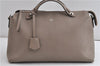 Auth FENDI By The Way Large 3Way Shoulder Hand Clutch Bag Leather Gray 7832F