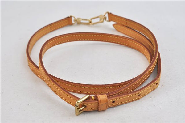 Authentic LOUIS VUITTON Leather Shoulder Strap Beige 38.2-44.9" LV 7833C