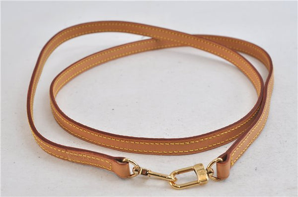 Authentic LOUIS VUITTON Leather Shoulder Strap Beige 46.9" LV 7834C