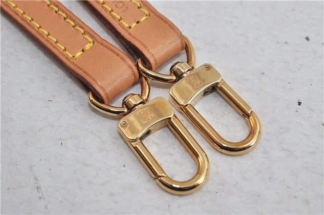 Authentic LOUIS VUITTON Leather Shoulder Strap Beige 46.9