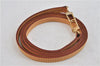 Authentic LOUIS VUITTON Leather Shoulder Strap Beige 46.9" LV 7834C