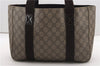 Authentic GUCCI Vintage Tote Hand Bag GG PVC Leather 141976 Brown 7836F