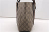 Authentic GUCCI Vintage Tote Hand Bag GG PVC Leather 141976 Brown 7836F