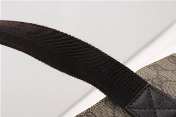 Authentic GUCCI Vintage Tote Hand Bag GG PVC Leather 141976 Brown 7836F