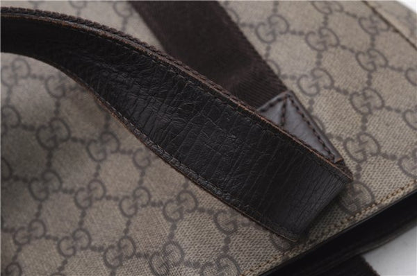 Authentic GUCCI Vintage Tote Hand Bag GG PVC Leather 141976 Brown 7836F