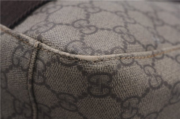 Authentic GUCCI Vintage Tote Hand Bag GG PVC Leather 141976 Brown 7836F