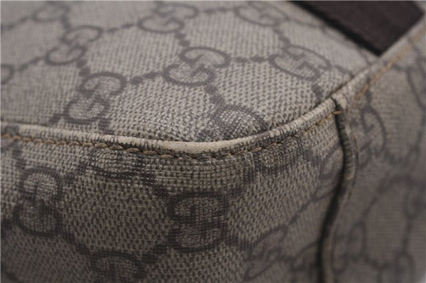 Authentic GUCCI Vintage Tote Hand Bag GG PVC Leather 141976 Brown 7836F