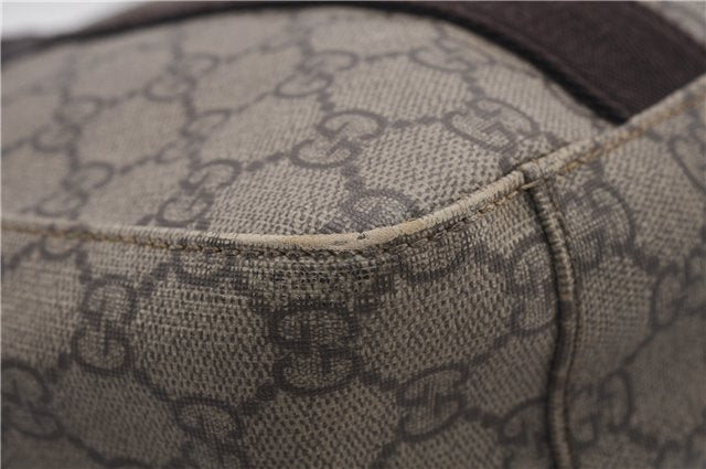 Authentic GUCCI Vintage Tote Hand Bag GG PVC Leather 141976 Brown 7836F