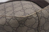 Authentic GUCCI Vintage Tote Hand Bag GG PVC Leather 141976 Brown 7836F