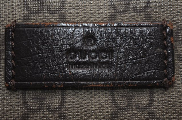 Authentic GUCCI Vintage Tote Hand Bag GG PVC Leather 141976 Brown 7836F