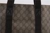 Authentic GUCCI Vintage Tote Hand Bag GG PVC Leather 141976 Brown 7836F