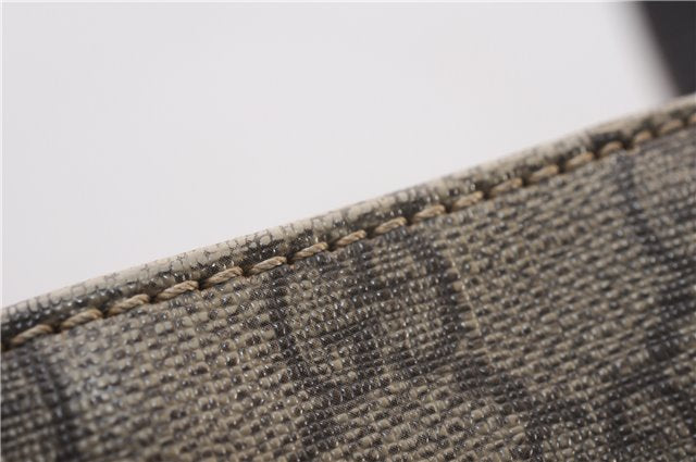 Authentic GUCCI Vintage Tote Hand Bag GG PVC Leather 141976 Brown 7836F