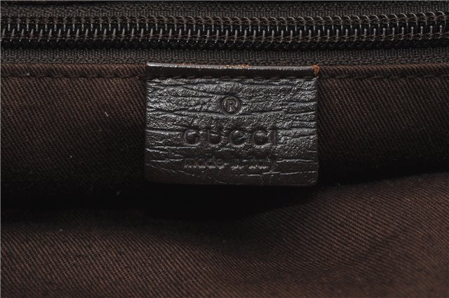 Authentic GUCCI Vintage Tote Hand Bag GG PVC Leather 141976 Brown 7836F
