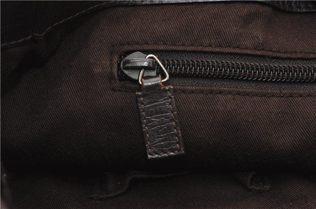 Authentic GUCCI Vintage Tote Hand Bag GG PVC Leather 141976 Brown 7836F