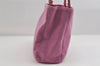 Authentic PRADA Vintage Wool Leather Shoulder Tote Bag B9444 Pink 7836I