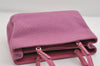 Authentic PRADA Vintage Wool Leather Shoulder Tote Bag B9444 Pink 7836I