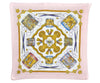 Authentic HERMES Pleats Scarf "LES TAMBOURS" Silk Pink Box 7838E