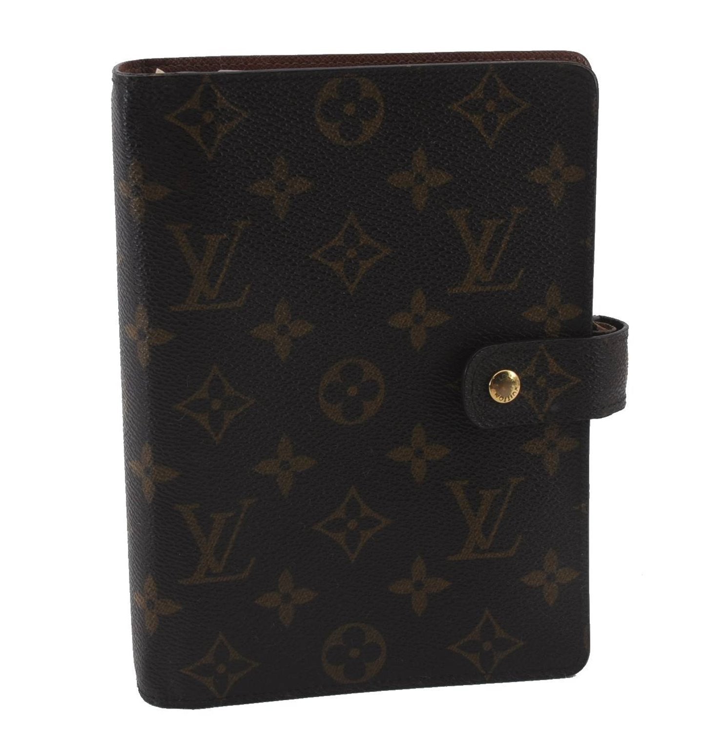 Authentic LOUIS VUITTON Monogram Agenda MM Day Planner Cover R20004 LV 7839C