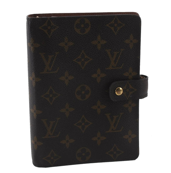 Authentic LOUIS VUITTON Monogram Agenda MM Day Planner Cover R20004 LV 7839C