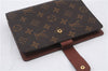 Authentic LOUIS VUITTON Monogram Agenda MM Day Planner Cover R20004 LV 7839C