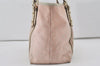 Authentic GUCCI Sherry Line Tote Bag GG Canvas Leather 137396 Pink 7839I