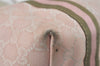 Authentic GUCCI Sherry Line Tote Bag GG Canvas Leather 137396 Pink 7839I