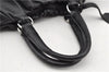 Authentic PRADA Cervo Antik Leather 2Way Shoulder Tote Bag BN1718 Black 7840F