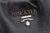 Authentic PRADA Cervo Antik Leather 2Way Shoulder Tote Bag BN1718 Black 7840F