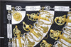 Authentic HERMES Carre 90 Scarf "Cliquetis" Silk Black 7841D