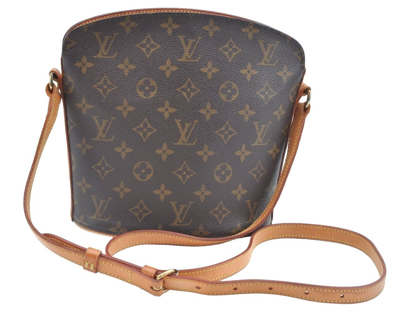 Authentic Louis Vuitton Monogram Drouot Shoulder Cross Body Bag M51290 LV 7841I