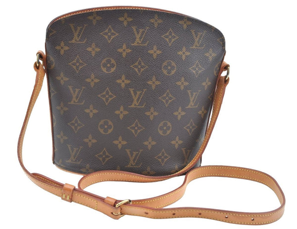 Authentic Louis Vuitton Monogram Drouot Shoulder Cross Body Bag M51290 LV 7841I