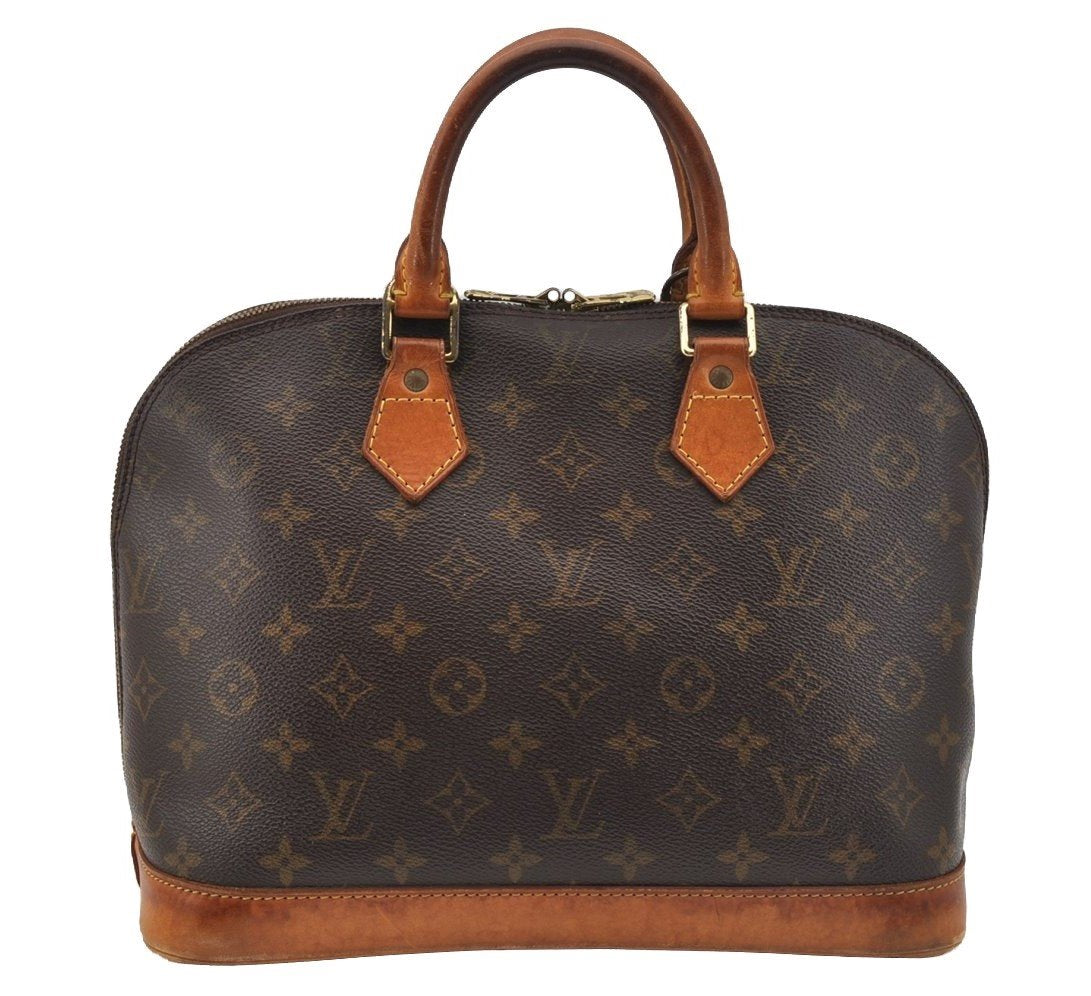 Authentic Louis Vuitton Monogram Alma Hand Bag Purse M51130 LV 7842I