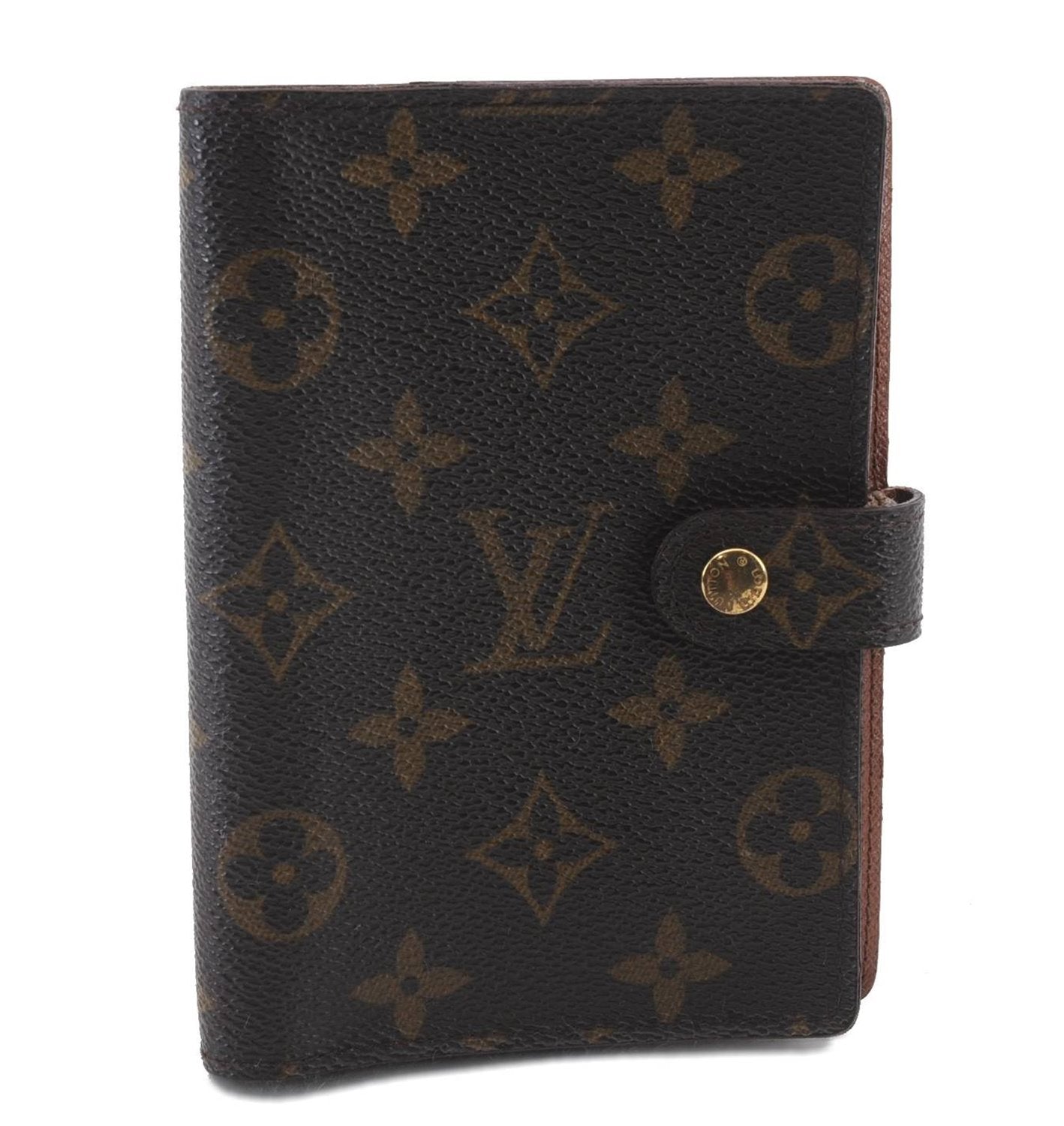 Authentic LOUIS VUITTON Monogram Agenda PM Day Planner Cover R20005 LV 7843C