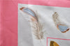 Authentic HERMES Carre 90 Scarf "PLUMES " Silk Pink 7843D