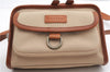 Authentic BURBERRY Vintage Canvas Leather Shoulder Cross Body Bag Beige 7844F