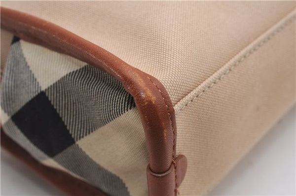 Authentic BURBERRY Vintage Canvas Leather Shoulder Cross Body Bag Beige 7844F