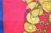 Authentic HERMES Carre 90 Scarf "KOSMIMA" Silk Blue 7845D