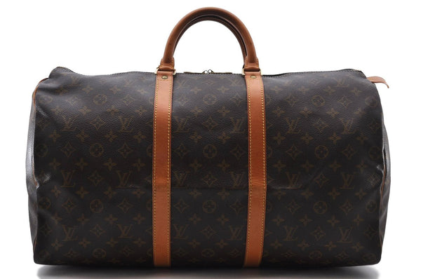 Authentic LOUIS VUITTON Monogram Keepall 50 Boston Bag M41426 LV 7853C