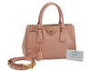 Authentic PRADA Saffiano Lux Leather 2Way Shoulder Hand Bag BN2316 Pink 7853F