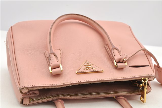 Authentic PRADA Saffiano Lux Leather 2Way Shoulder Hand Bag BN2316 Pink 7853F