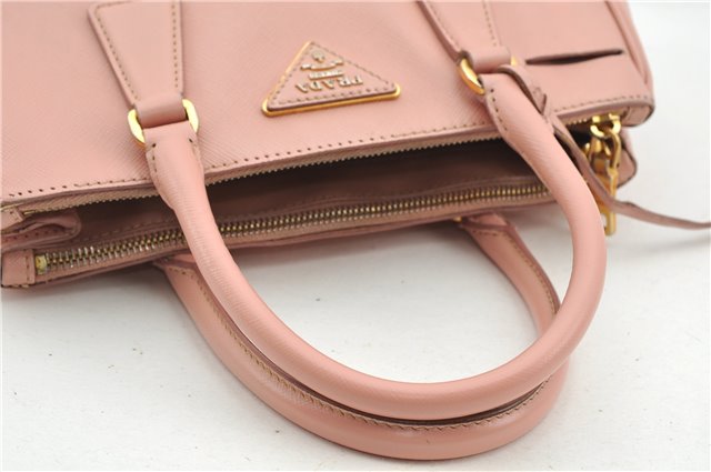 Authentic PRADA Saffiano Lux Leather 2Way Shoulder Hand Bag BN2316 Pink 7853F