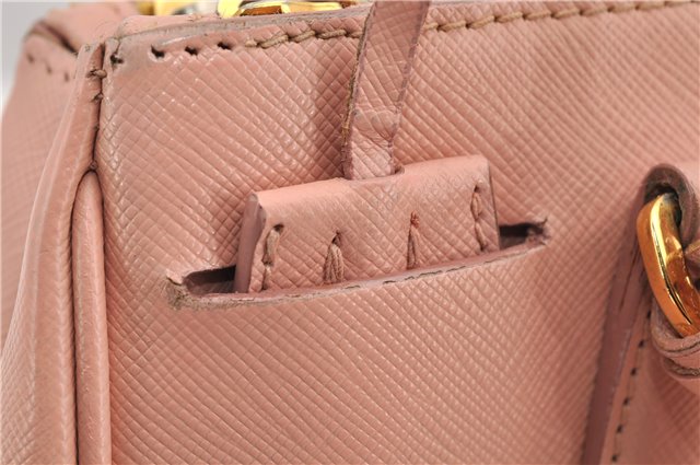 Authentic PRADA Saffiano Lux Leather 2Way Shoulder Hand Bag BN2316 Pink 7853F